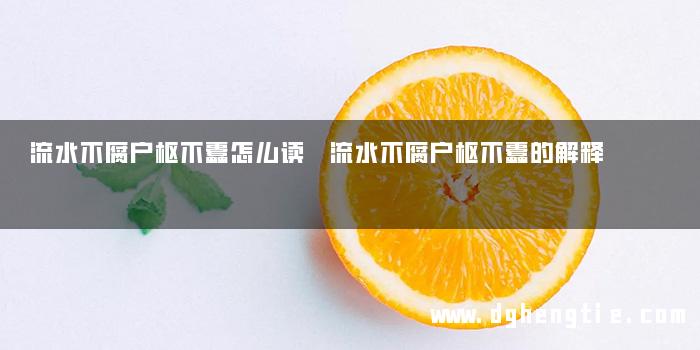 流水不腐户枢不蠹怎么读 流水不腐户枢不蠹的解释